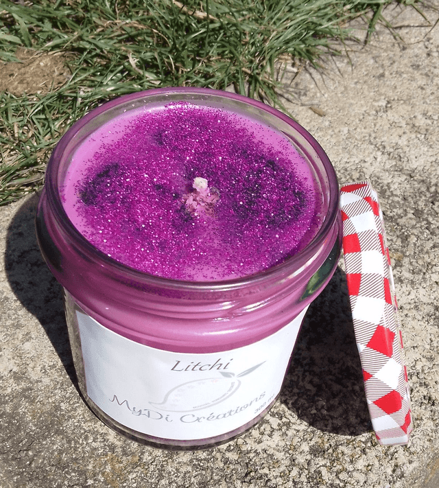 Bougie 300ml, pot de confiture en verre,  parfums au choix