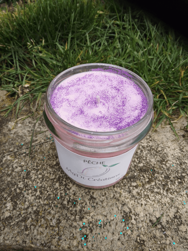 Bougie 300ml, pot de confiture en verre,  parfums au choix