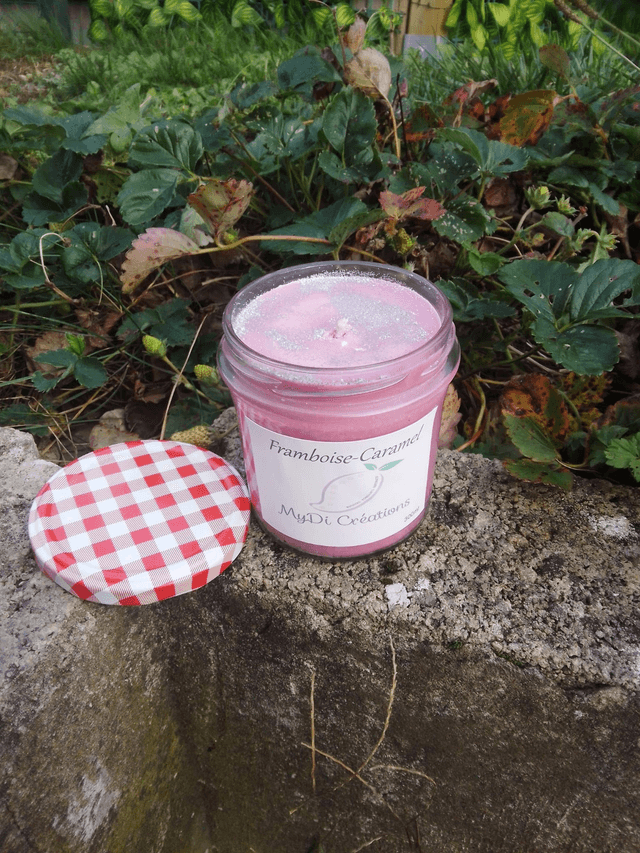 Bougie 300ml, pot de confiture en verre,  parfums au choix