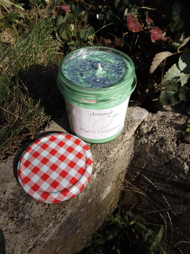 Bougie 300ml, pot de confiture en verre,  parfums au choix
